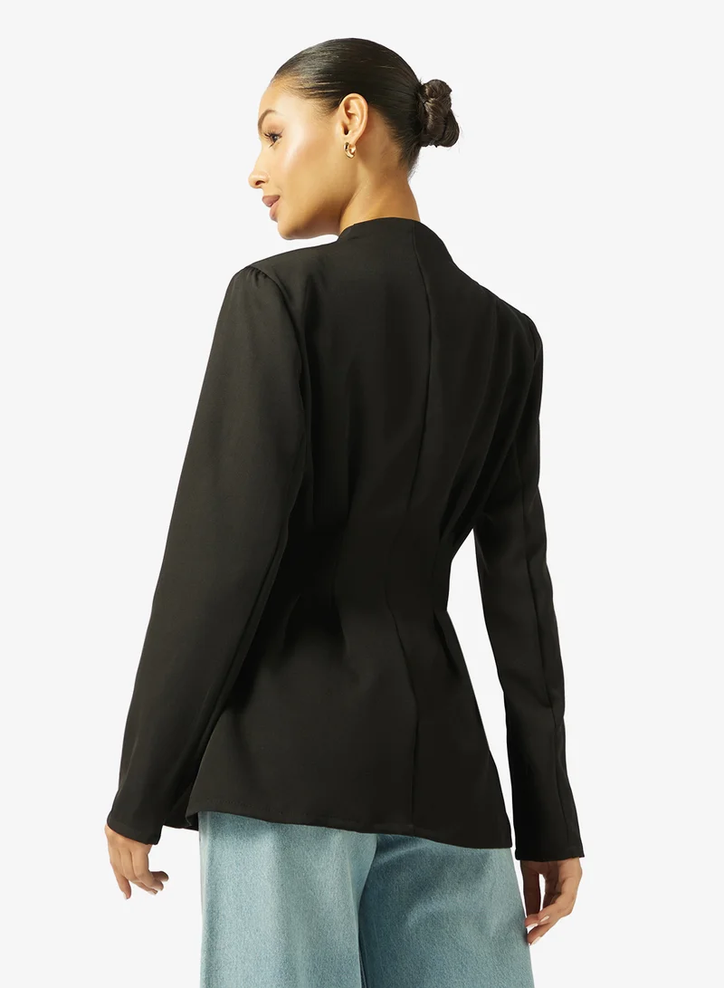 جينجر Button Down Cinched Waist Shirt